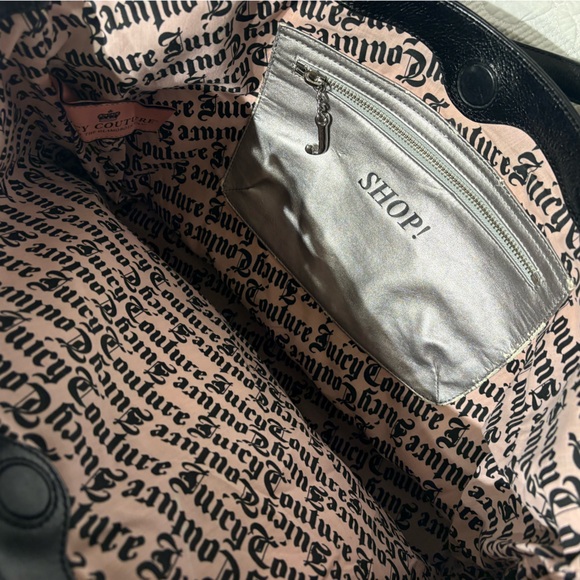 Vintage Juicy Couture Black Velour Tote Bag – Y2K Era - Picture 4 of 6